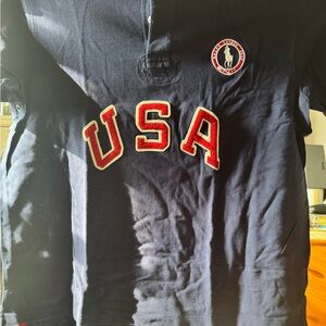 Ralph Lauren Navy Polo with Red USA Olympics 2012 official merch